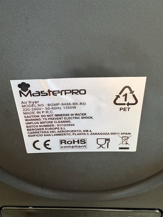 Air fryier MasterPRO