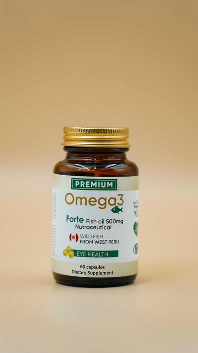 Omega 3 Forte capsules 500мг № 60 в стеклянной банке  Источник Омега-3