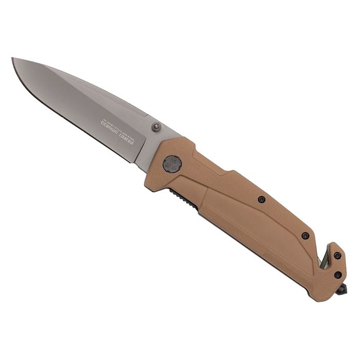 Briceag vanatoare General Assault, otel, 21.5 cm, bej, teaca inclusa