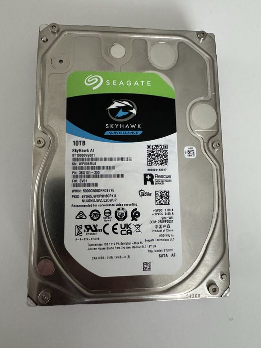 Hard disk Seagate Skyhawk Surveillance 10 TB