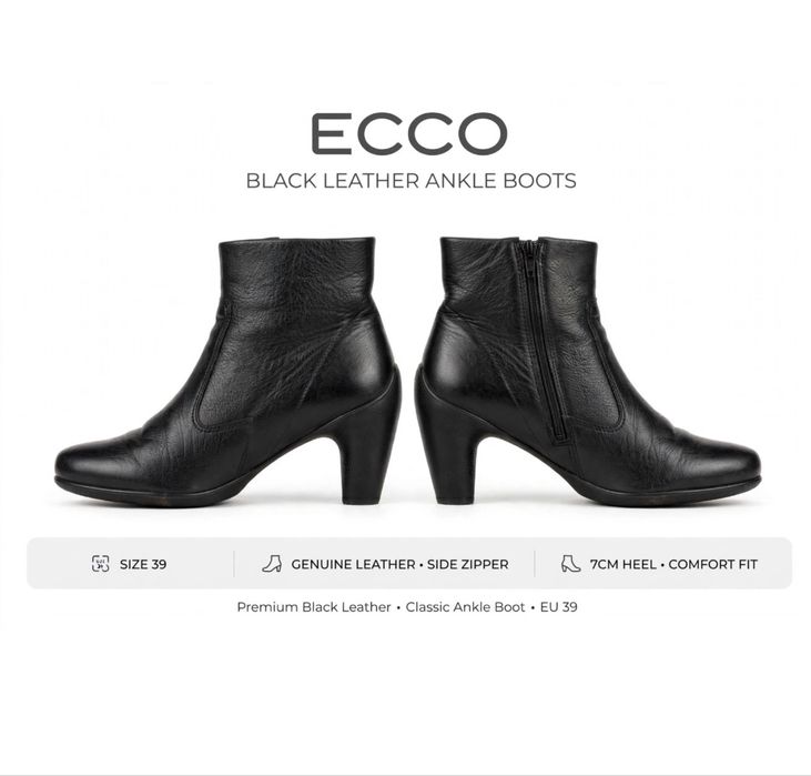 Женские ботильоны ECCO 39 р