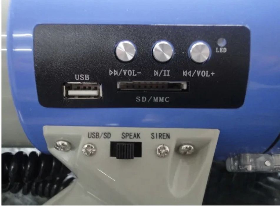Portavoce Megafon ER-66 USB 50W cu sirena slot card microfon baterii
