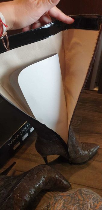 Cizme Pepper, piele naturala, cu toc inalt, marimea 38, noi