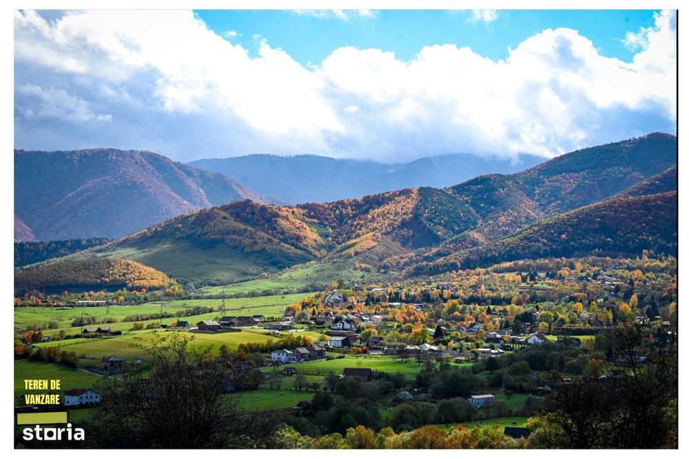 Teren intravilan 1000 mp Tocile, panoramă superbă spre munți