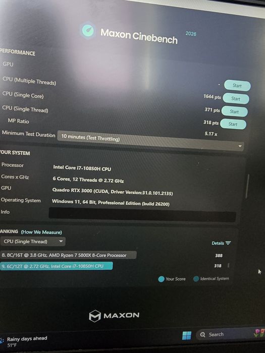 HP ZBook Fury 15 G7 | i7-10850H | 32GB RAM | 1TB NVMe | RTX 3000 6GB