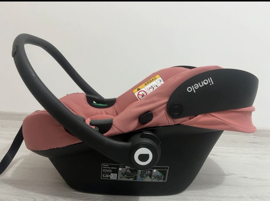 Scoica auto pentru copii Linonelo Astrid i-Size, 0-13 kg, Pink Coral