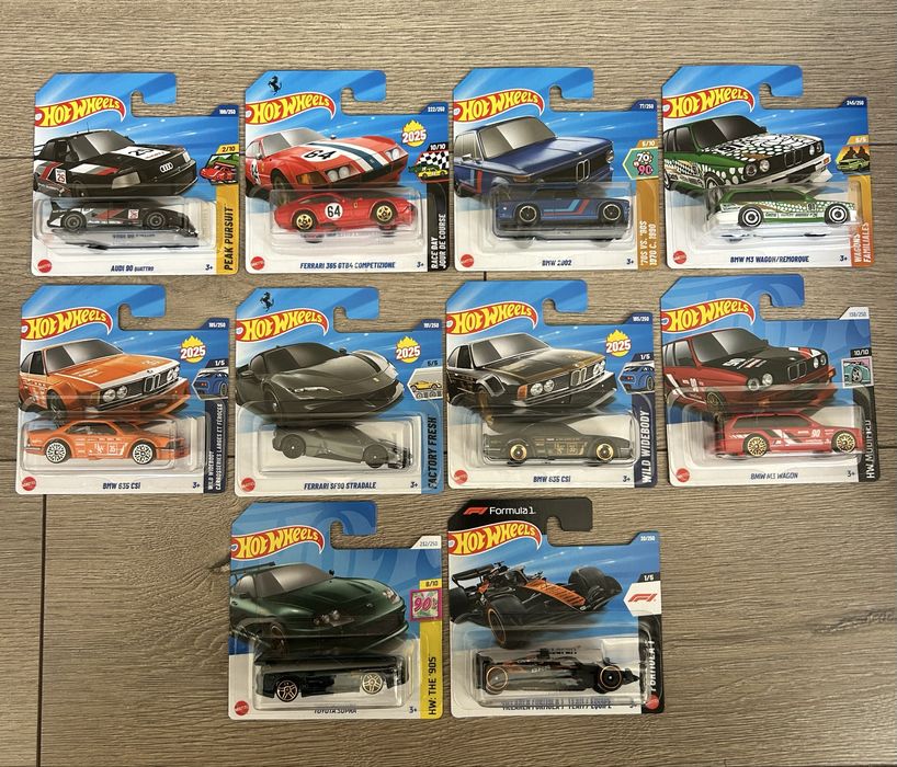 Hot wheels колички Ferrari bmw toyota supra audi McLaren formula hotwheels