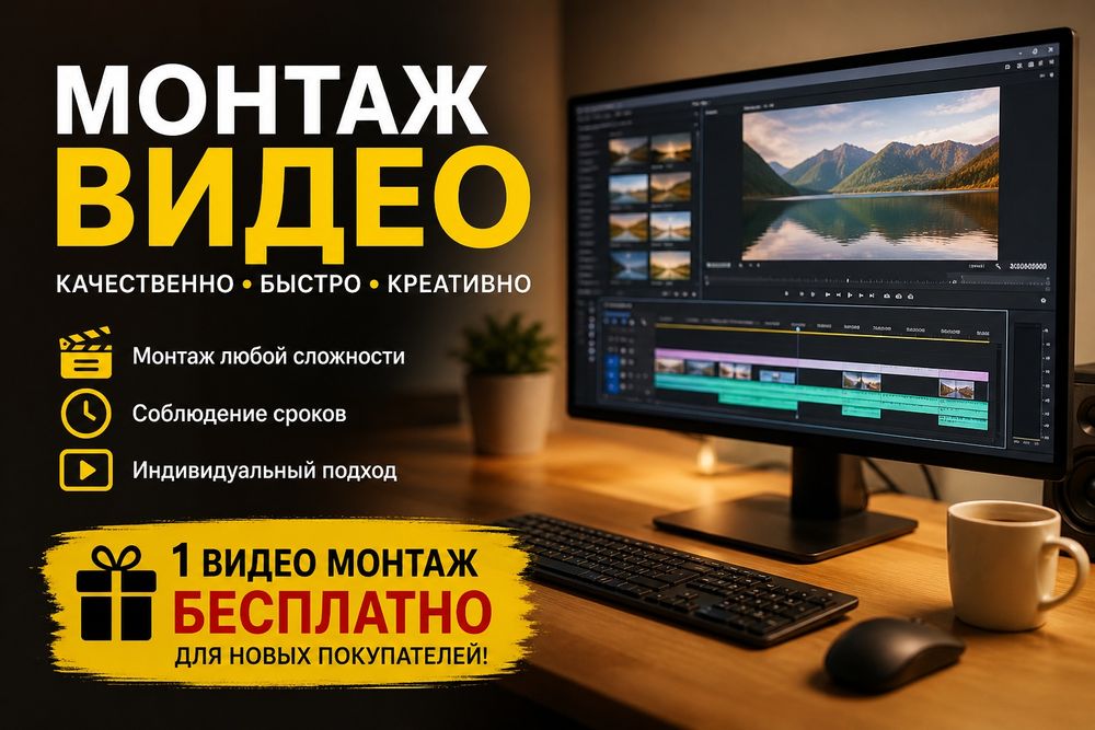 Видеомонтаж одно видео бесплатно