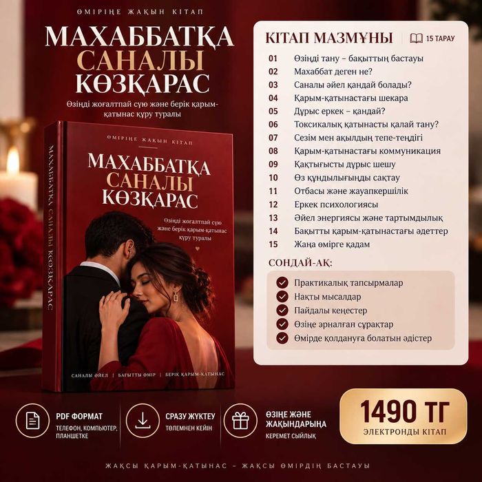 «Махаббатқа саналы көзқарас» - электронды кітап