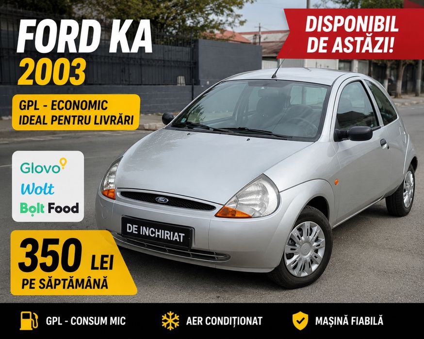 Masini de inchiriat cu gpl pentru ridesharing Timisoara Glovo/Wolt/