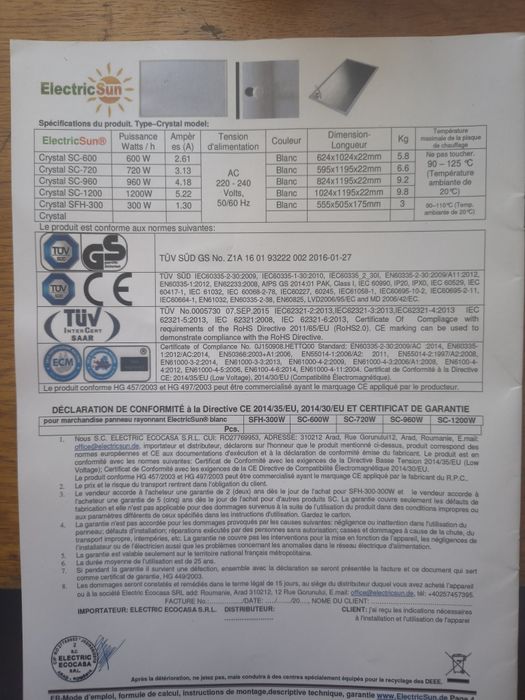 Panou Electric Sun pt încălzire locuinta