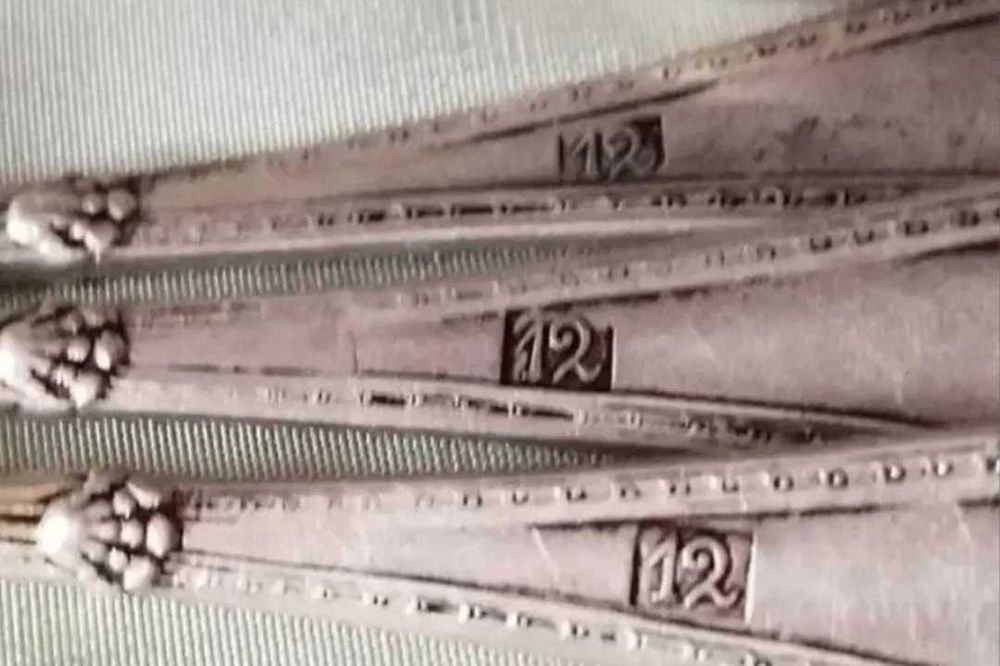 Set lingurite argint masiv romanesti