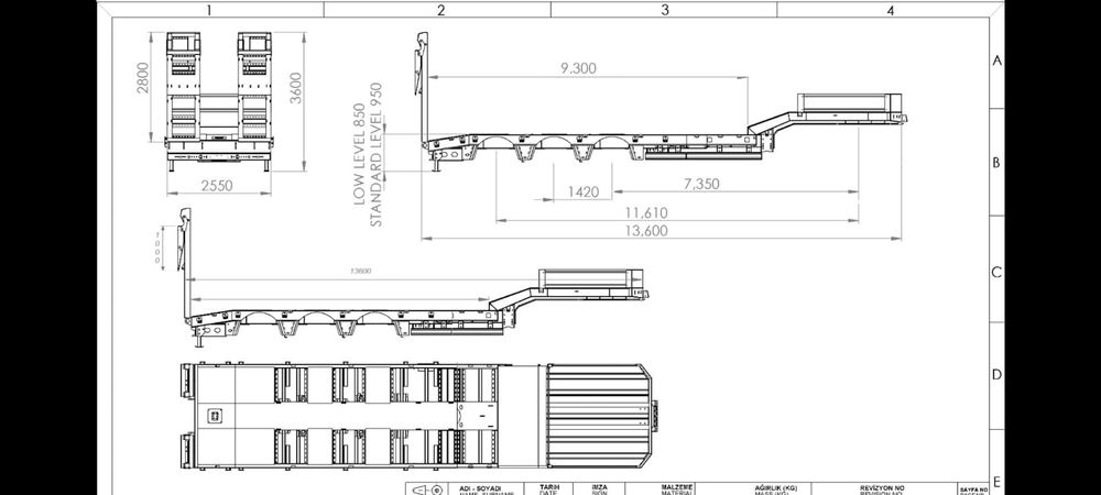 Semiremorca Trailer 3 axe 45 tone Rampe duble Nou!