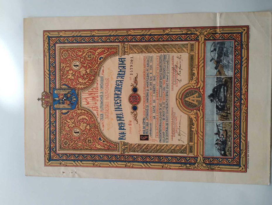 actiuni bancare vechi si documente vechi