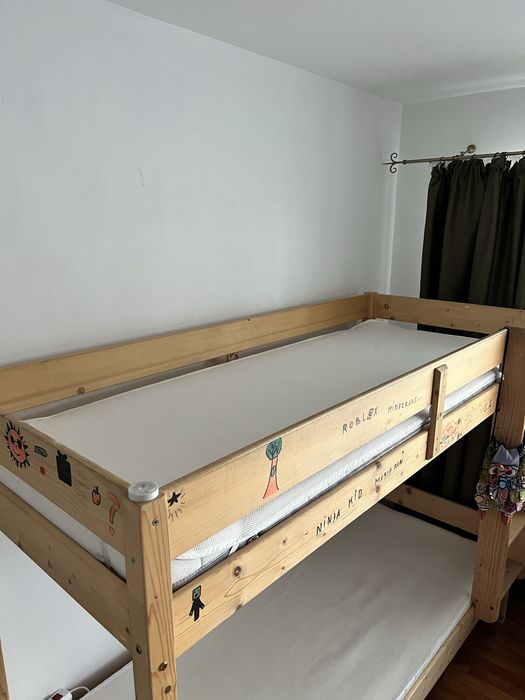 Pat dublu copii supraetajat