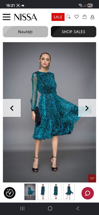 Rochie deosebita din matase,  cu print