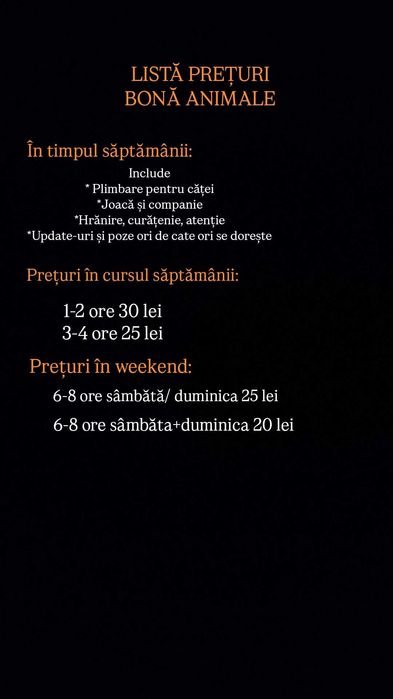Bonă pentru animale de companie!
