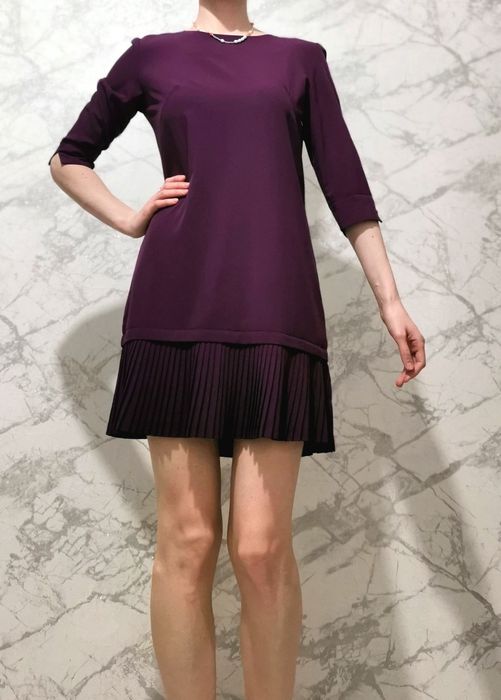 Платье, чёрное, фиолетовое