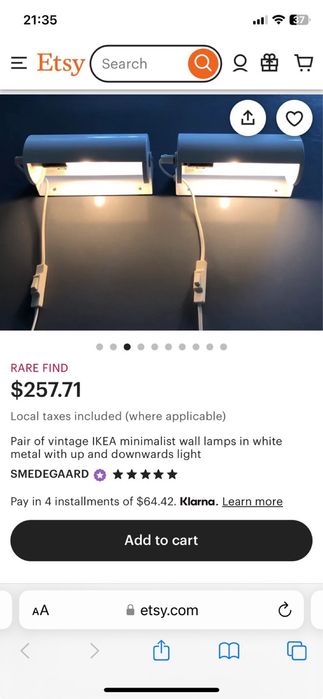 аплик Ikea Suede / 80-те