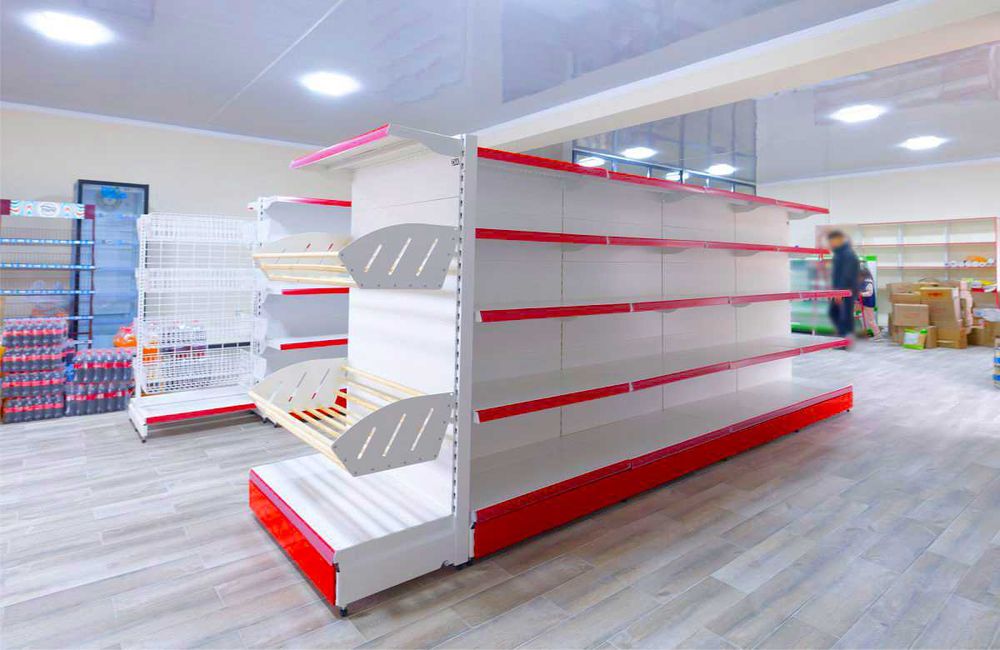 Металлический стеллаж сборный, торговые стеллажи, железная мебель asts