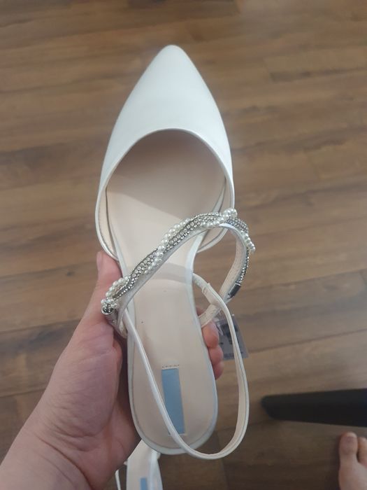 Pantofi fara toc de mireasa, marime 37