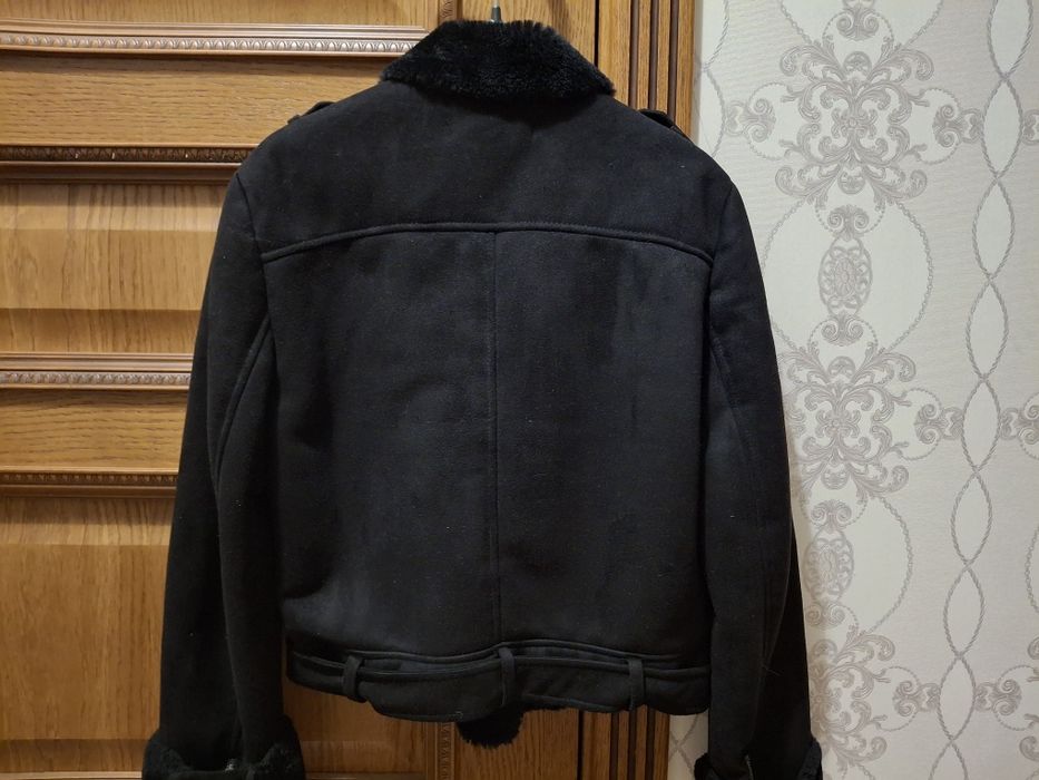 Дубленка черная. XS