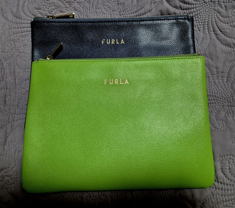 Несесер Furla,зелен и син