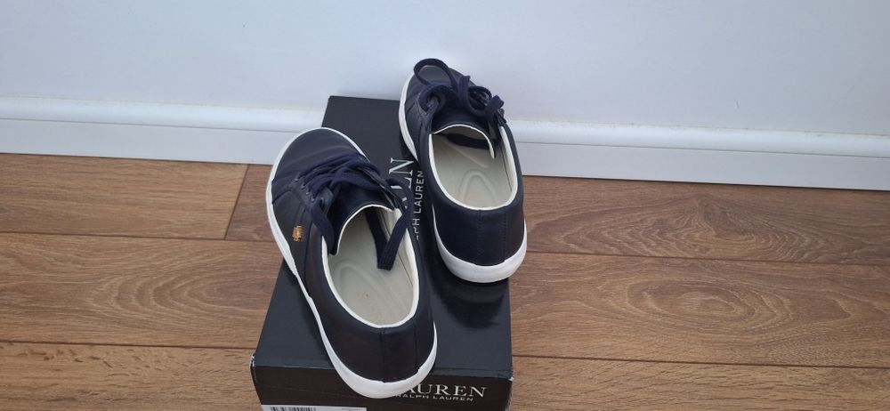 Тъмно сини, кожени кецове,Lauren Ralph Lauren, 38
