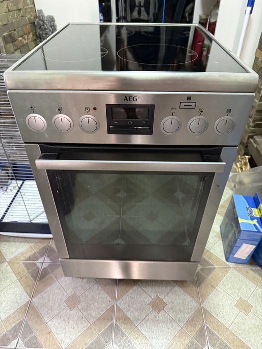 Aragaz mixt AEG 47755IQ-MN, Plita inductie, Cuptor electric, Grill, Clasa A+, 50 cm, Inox antiamprenta