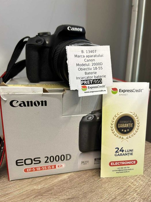 (AG42 Roman) Canon 2000D B.13407 Garantie 2 ani