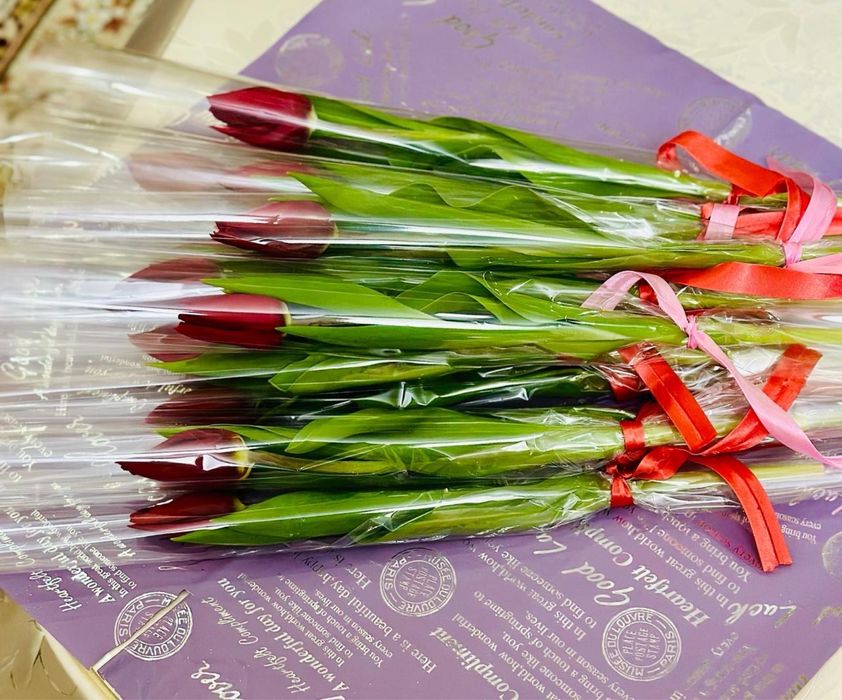 Букеты из тюльпанов