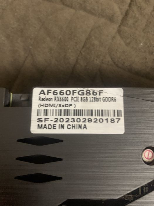 Продам Rx 6600 на 8gb