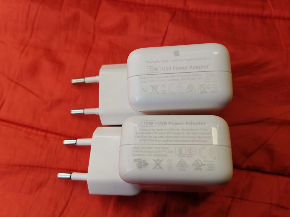 Incarcator iPad 12W USB Power Adapter 5V-2.4A APPLE original mod;A1401