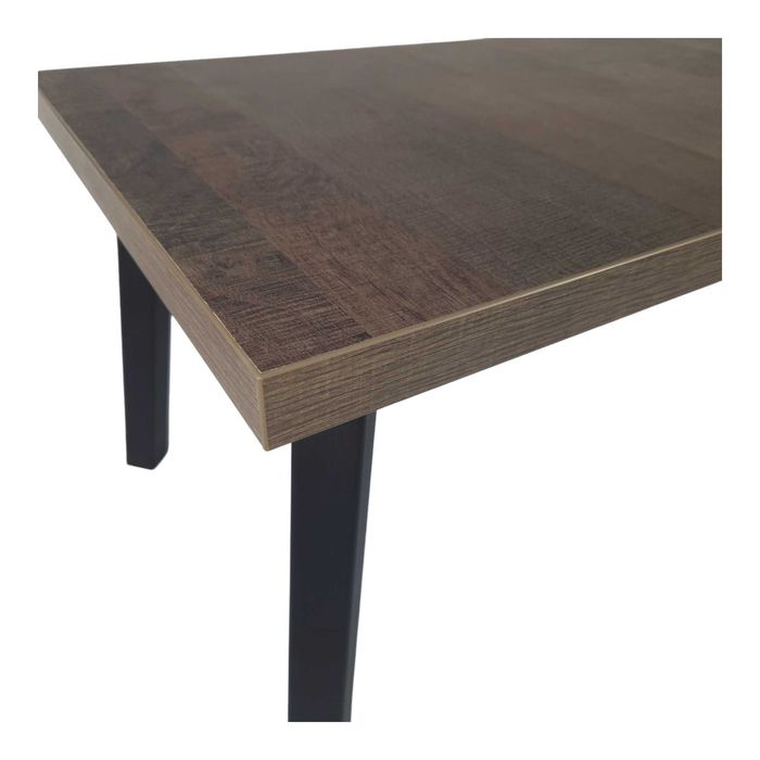 Masa cafea pentru living, lemn si otel, 100x50 cm