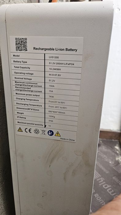 Vând baterie Hailei de 10.24 kwh