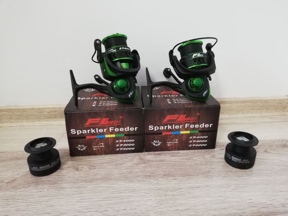 SET 2 Feedere FL Ultra Feeder 3.90 + 2 Mulinete FL Sparkler 5000