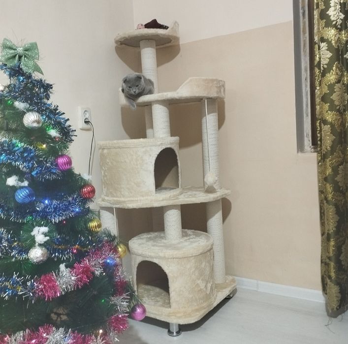 Домик для кошек большой вариант ,две лежанки в подарок.