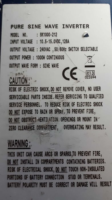 Продавам висок клас инвертори Sinergex, WAECO, DOMETIC