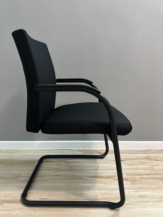 6 x scaun cu brate negru sala conferinta birou receptie vizitatori