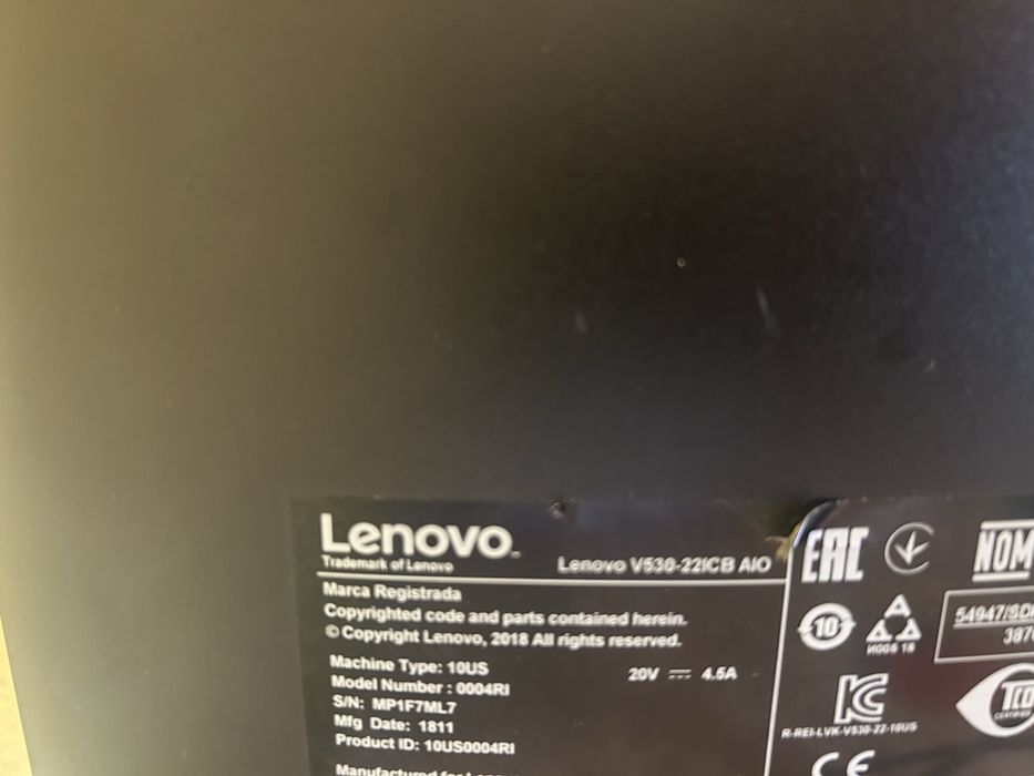 Lenovo v530 i3 all in one