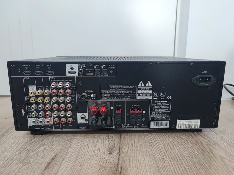 Amplificator Pioneer VSX 421 K 500W HDMI subwoofer Optical statie
