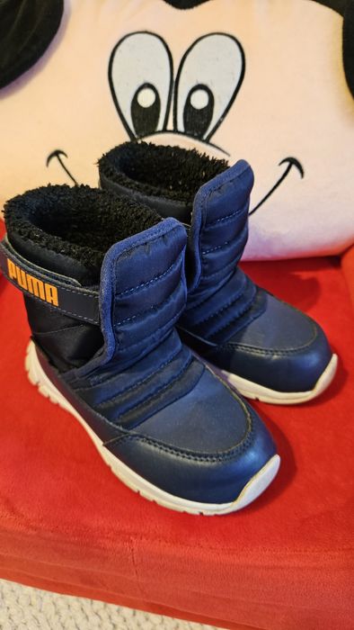 Puma - Непромокаеми боти Nieve с велкро, Тъмносин, 26 EU