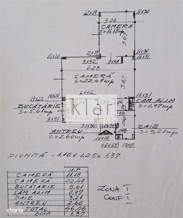Apartament 2 camere 46mp, Central, langa Gara CFR si Facultatea de Lit
