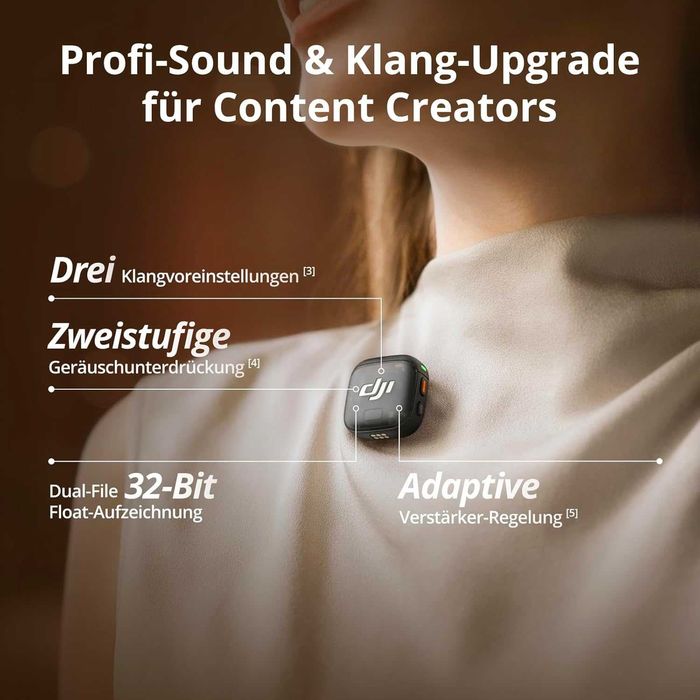 DJI MIC 3 Безжичен Микрофон (2 Transmitters + 1 Receiver + Charging Cradle)