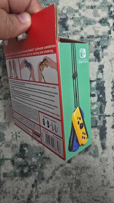 Set 2 joycons Nintendo Switch, noi,  albastru/galben