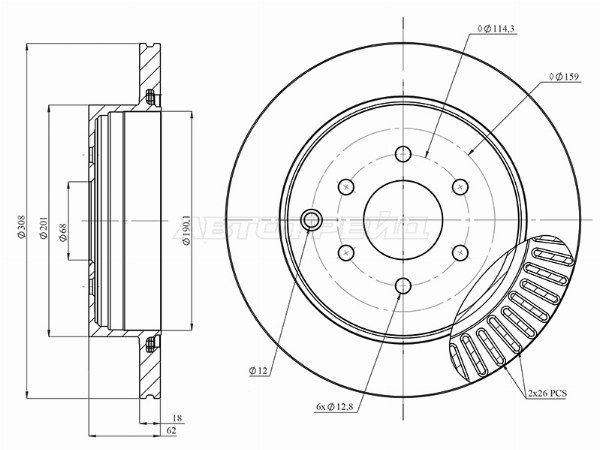 Диск тормозной задний Nissan Pathfinder
