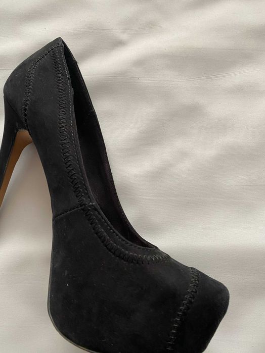 Pantofi dama, Bershka, piele intoarsa, 38