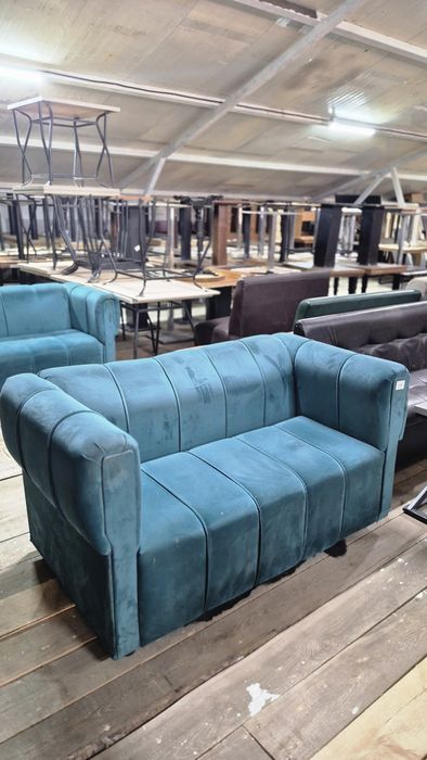 Диван синий, диваны, оборудование для общепита,  диван для кафе