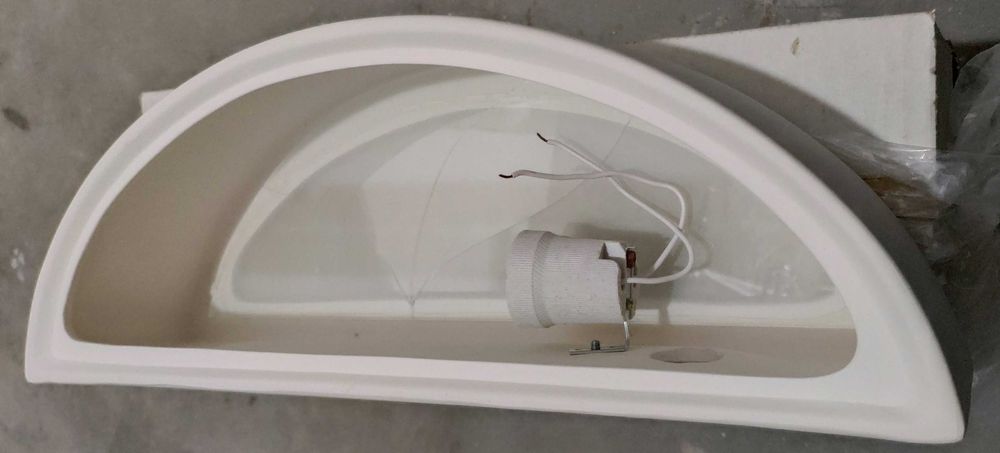 Лампа керамичен стенен плафон Alfa Omega бял (2 бр.)