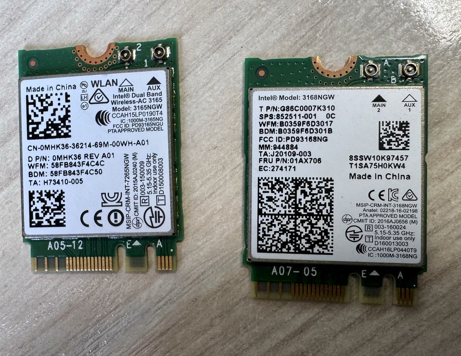 Сетевая карты Intel | Realtek | Mediatek (Wi-Fi/ Bluetooth)